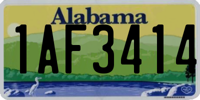 AL license plate 1AF3414