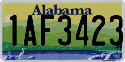 AL license plate 1AF3423
