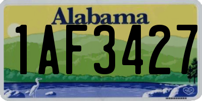 AL license plate 1AF3427