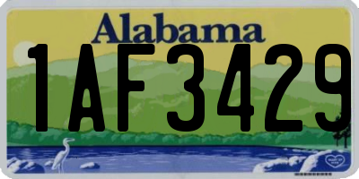 AL license plate 1AF3429