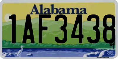 AL license plate 1AF3438