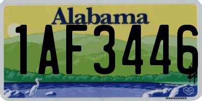 AL license plate 1AF3446