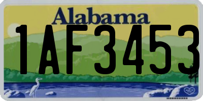 AL license plate 1AF3453