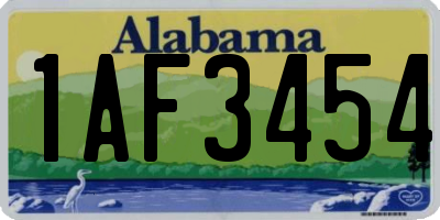 AL license plate 1AF3454