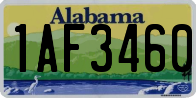 AL license plate 1AF3460