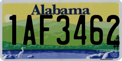 AL license plate 1AF3462