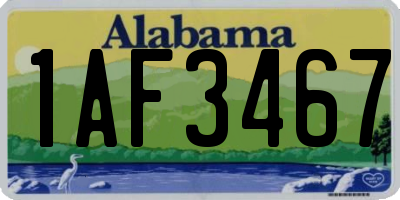 AL license plate 1AF3467