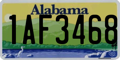 AL license plate 1AF3468