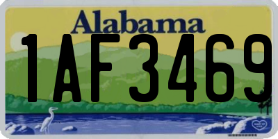 AL license plate 1AF3469