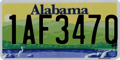 AL license plate 1AF3470
