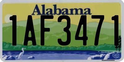 AL license plate 1AF3471
