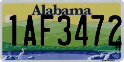 AL license plate 1AF3472