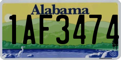 AL license plate 1AF3474
