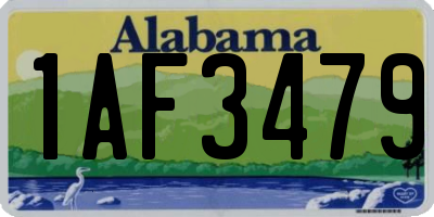 AL license plate 1AF3479