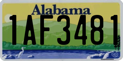 AL license plate 1AF3481