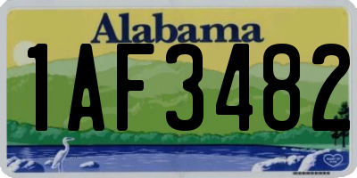 AL license plate 1AF3482