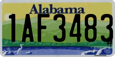 AL license plate 1AF3483