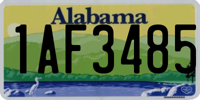 AL license plate 1AF3485