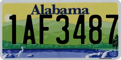 AL license plate 1AF3487