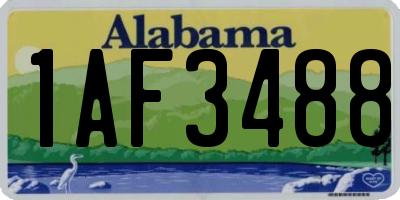AL license plate 1AF3488