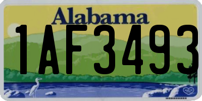 AL license plate 1AF3493