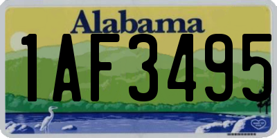 AL license plate 1AF3495