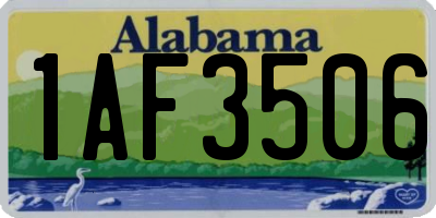 AL license plate 1AF3506