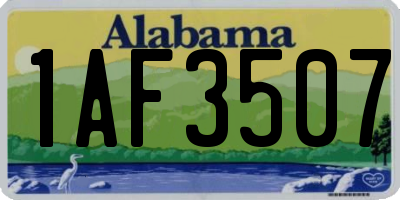 AL license plate 1AF3507