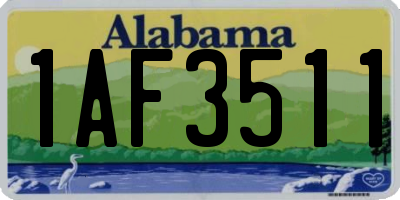 AL license plate 1AF3511