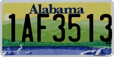 AL license plate 1AF3513