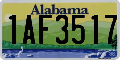 AL license plate 1AF3517