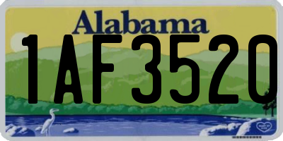 AL license plate 1AF3520