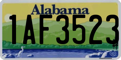 AL license plate 1AF3523