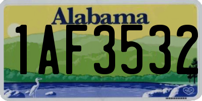 AL license plate 1AF3532
