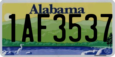 AL license plate 1AF3537