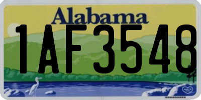 AL license plate 1AF3548