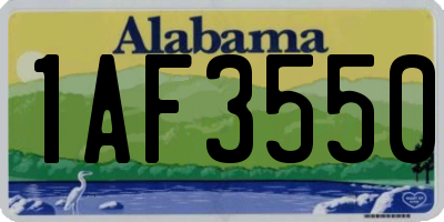AL license plate 1AF3550