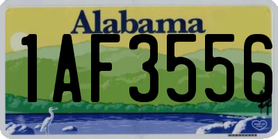 AL license plate 1AF3556