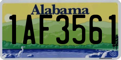 AL license plate 1AF3561