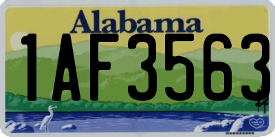 AL license plate 1AF3563