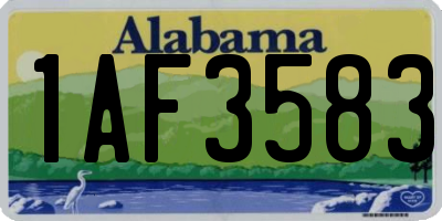 AL license plate 1AF3583