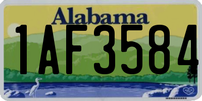 AL license plate 1AF3584