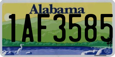 AL license plate 1AF3585