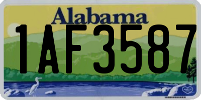 AL license plate 1AF3587