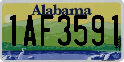 AL license plate 1AF3591