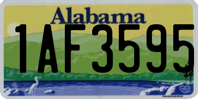 AL license plate 1AF3595