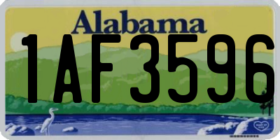 AL license plate 1AF3596