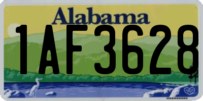AL license plate 1AF3628