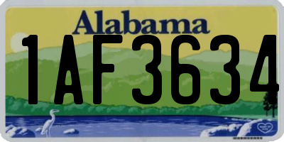 AL license plate 1AF3634