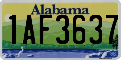 AL license plate 1AF3637